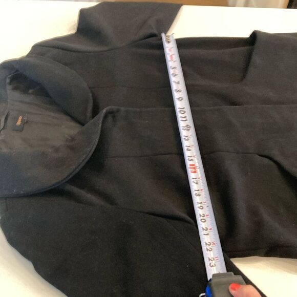 Quince Italian Wool Cocoon Coat Black Jacket Cardigan Size XL - Picture 7 of 13